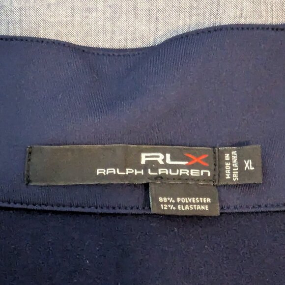 RLX Ralph Lauren Golf Performance Quarter-Zip Blue Pullover - Size XL - Picture 9 of 13